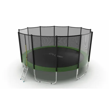 Батут с внешней сеткой и лестницей EVO JUMP External 16ft (Green) - Фото 3
