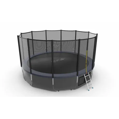 Батут с внешней сеткой и лестницей EVO JUMP External 16ft (Blue) + нижняя сеть - Фото 4