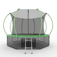 Батут с внутренней сеткой и лестницей EVO JUMP Internal 12ft (Green) + нижняя сеть