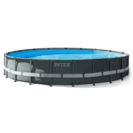 Каркасный бассейн Ultra Frame 732х132см (песоч.фильтр-насос 10500л/ч, лестница, тент, подстилка), 26340