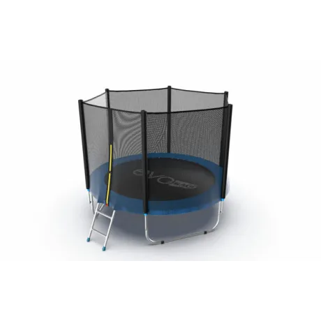 Батут с внешней сеткой и лестницей EVO JUMP External 8ft (Blue) - Фото 2