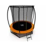 Батут Triumph Nord премиальный 244 см двуцветный серый/оранжевый с лестницей - Фото 2