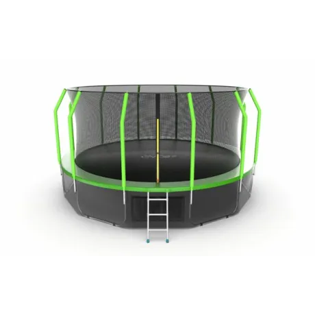 Батут с внутренней сеткой и лестницей EVO JUMP Cosmo 16ft (Green)+ нижняя сеть - Фото 2