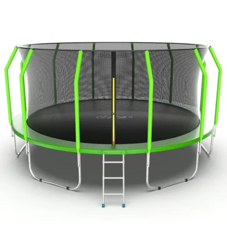 Батут с внутренней сеткой и лестницей EVO JUMP Cosmo 16ft (Green)