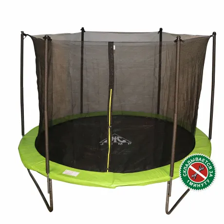 Батут DFC JUMP 12 ft складной, с сеткой apple green