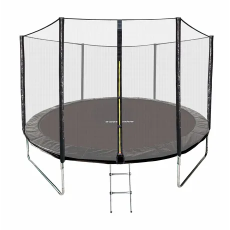 Батут складной GetActive Jump 10FT Outside черный с нижней сеткой и чехлом