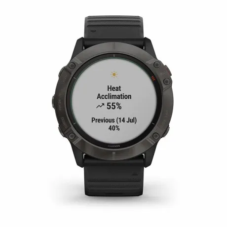 Часы Garmin FENIX 6X Pro Solar титановый серый DLC с черным ремешком - Фото 9