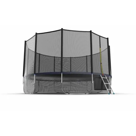 Батут с внешней сеткой и лестницей EVO JUMP External 16ft (Blue) + нижняя сеть - Фото 3