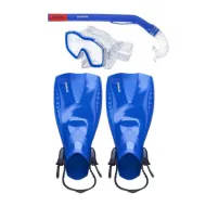 Набор для плавания Atemi (маска+трубка+ласты) р.28-31 синий, 24200BE