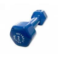 Гантель в виниловой оболочке Original Fittools 2 кг (Цвет - синий)