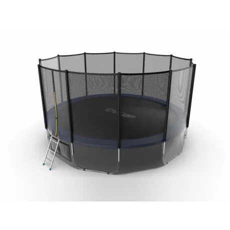 Батут с внешней сеткой и лестницей EVO JUMP External 16ft (Blue) + нижняя сеть - Фото 2