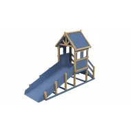 Зимняя деревянная заливная горка "Выше всех" Теремок, масло