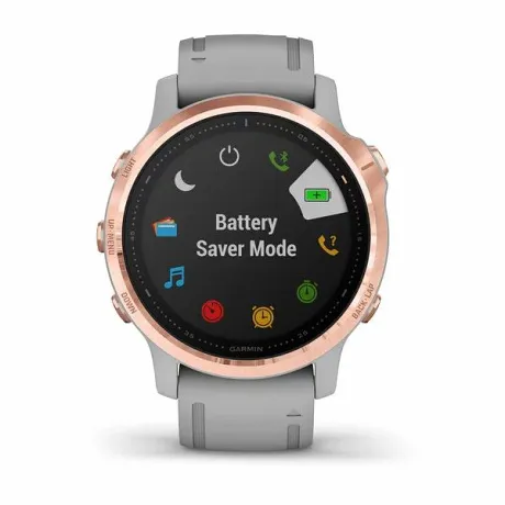 Часы Garmin FENIX 6S Sapphire розовое золото с серым ремешком - Фото 10
