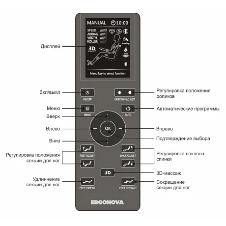 Массажное кресло Ergonova Catapult L-track Edition - Фото 13
