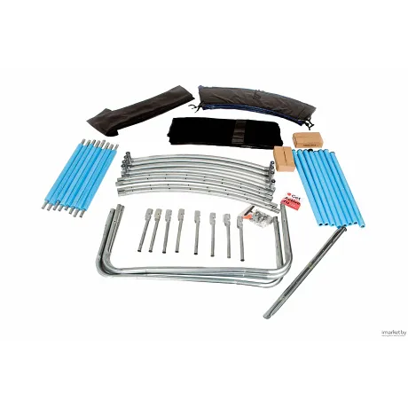 Батут складной GetActive Jump 10FT Outside синий с нижней сеткой и чехлом - Фото 8