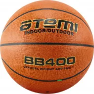 Мяч баскетбольный Atemi, р. 7, синтетическая кожа ПУ, 8 панелей, BB400, окруж 75-78, клееный