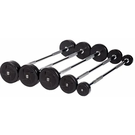 Набор прямых штанг PROFI-FIT, 10-30 кг, шаг 5 кг
